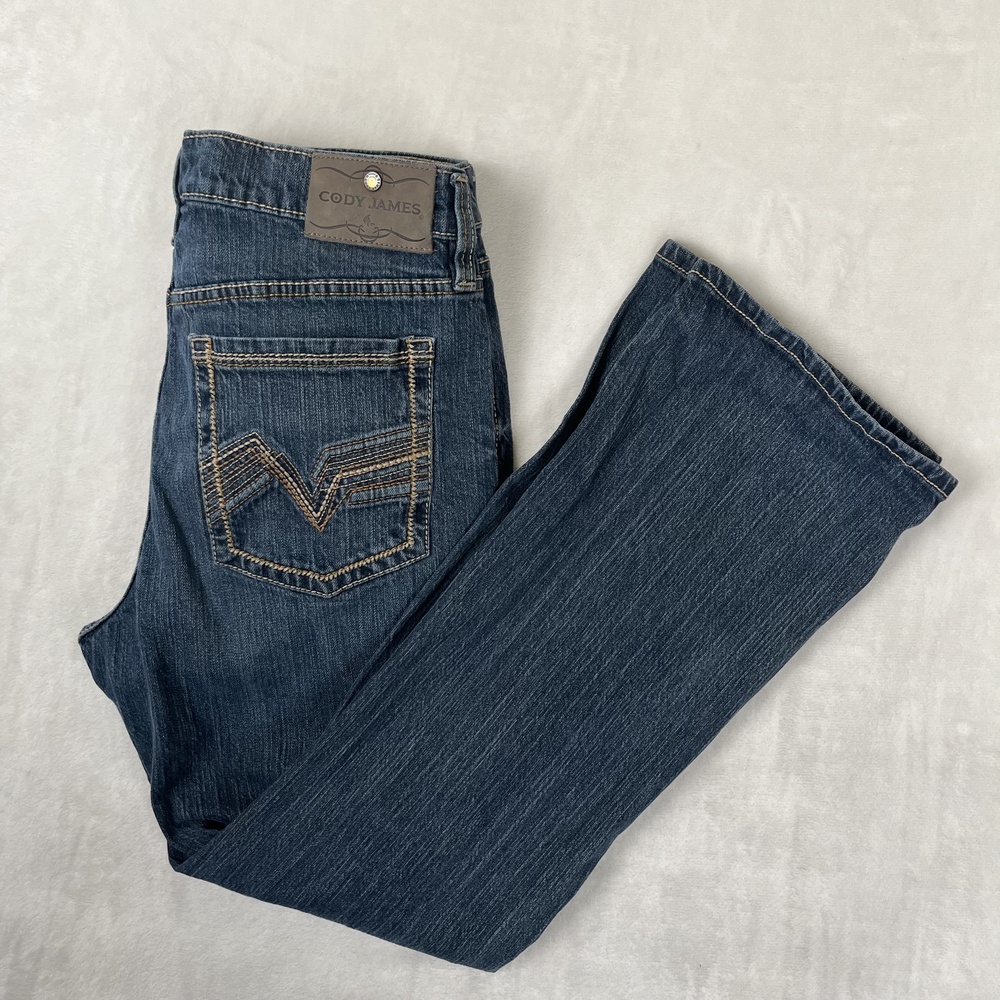 Cody James Jeans Mens 34x30 Blue Regular Bootcut Stretch Denim Med Wash